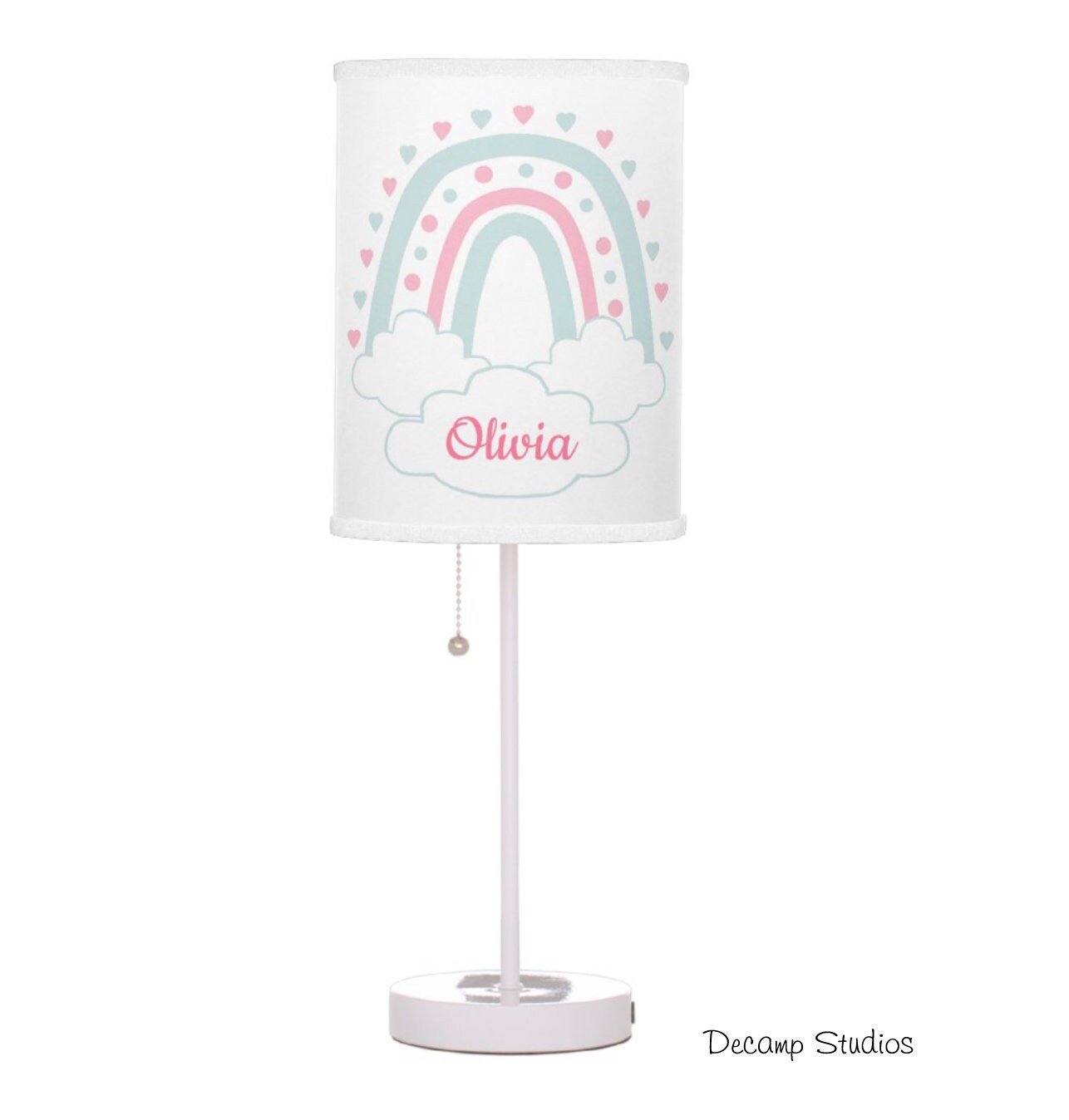 Rainbow Nursery Lamp Baby Girl Pink Blue Boho Room Decor Etsy