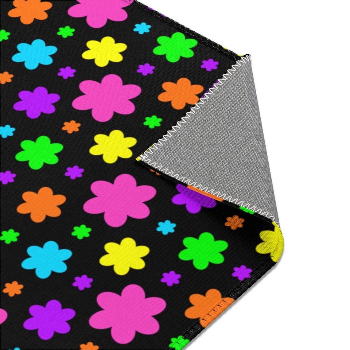 Neon Rainbow Flower Area Rug Carpet Pink Purple Girls Bedroom - Etsy