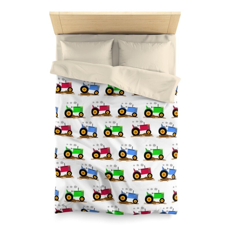 TRACTOR FARM BEDDING Decor Boys Duvet Cover Toddler Room Kids Etsy