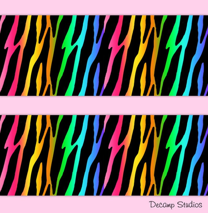 Rainbow Zebra Print Wallpaper Border Wall Art Decals Teen Girls Room Stickers - Zebra Wall Border Rainbow Zebra Print Wallpaper Border Wall Art Decals Teen Girls Room Stickers - Zebra Wall Border