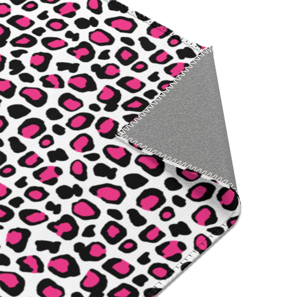 Hot Pink Leopard Animal Print Area Rug Girls Bedroom Room Etsy
