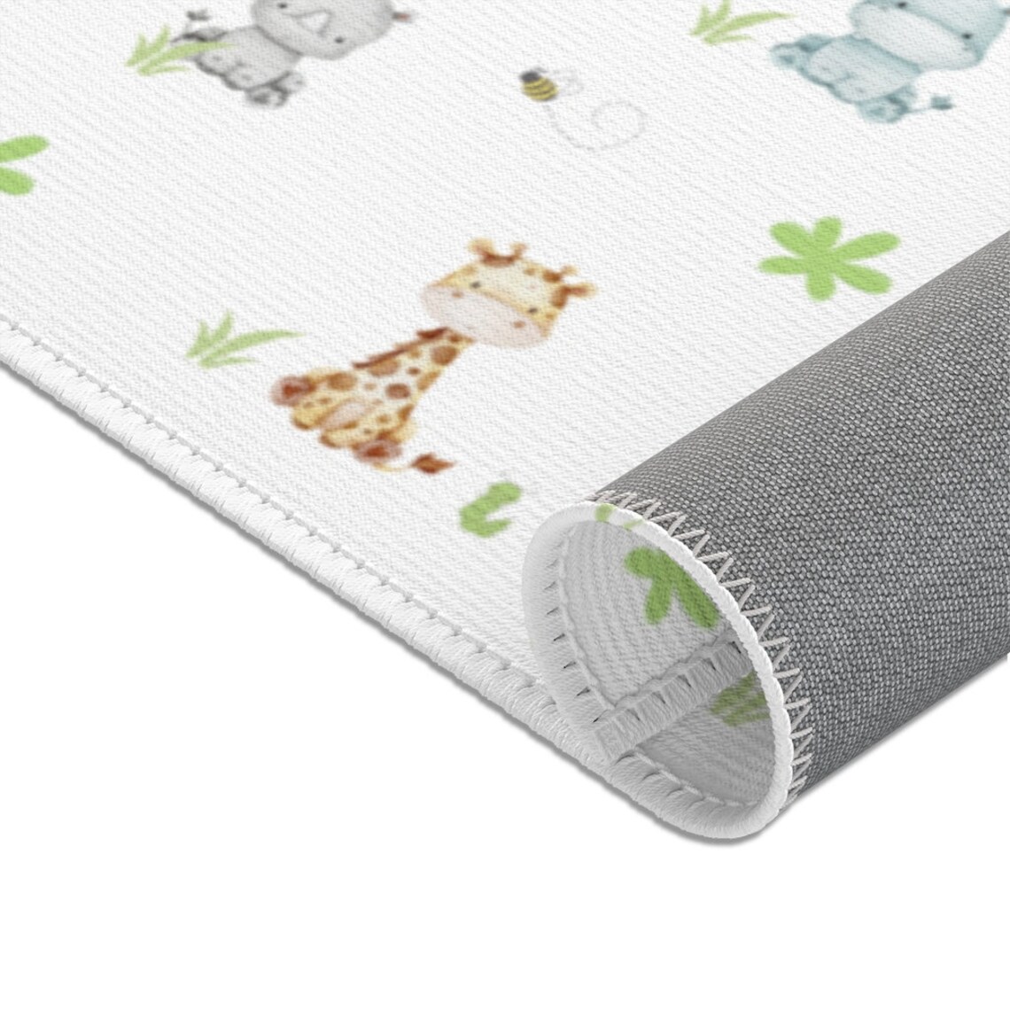 SAFARI ANIMALS RUG Baby Nursery Kids Room Decor Monkey Etsy