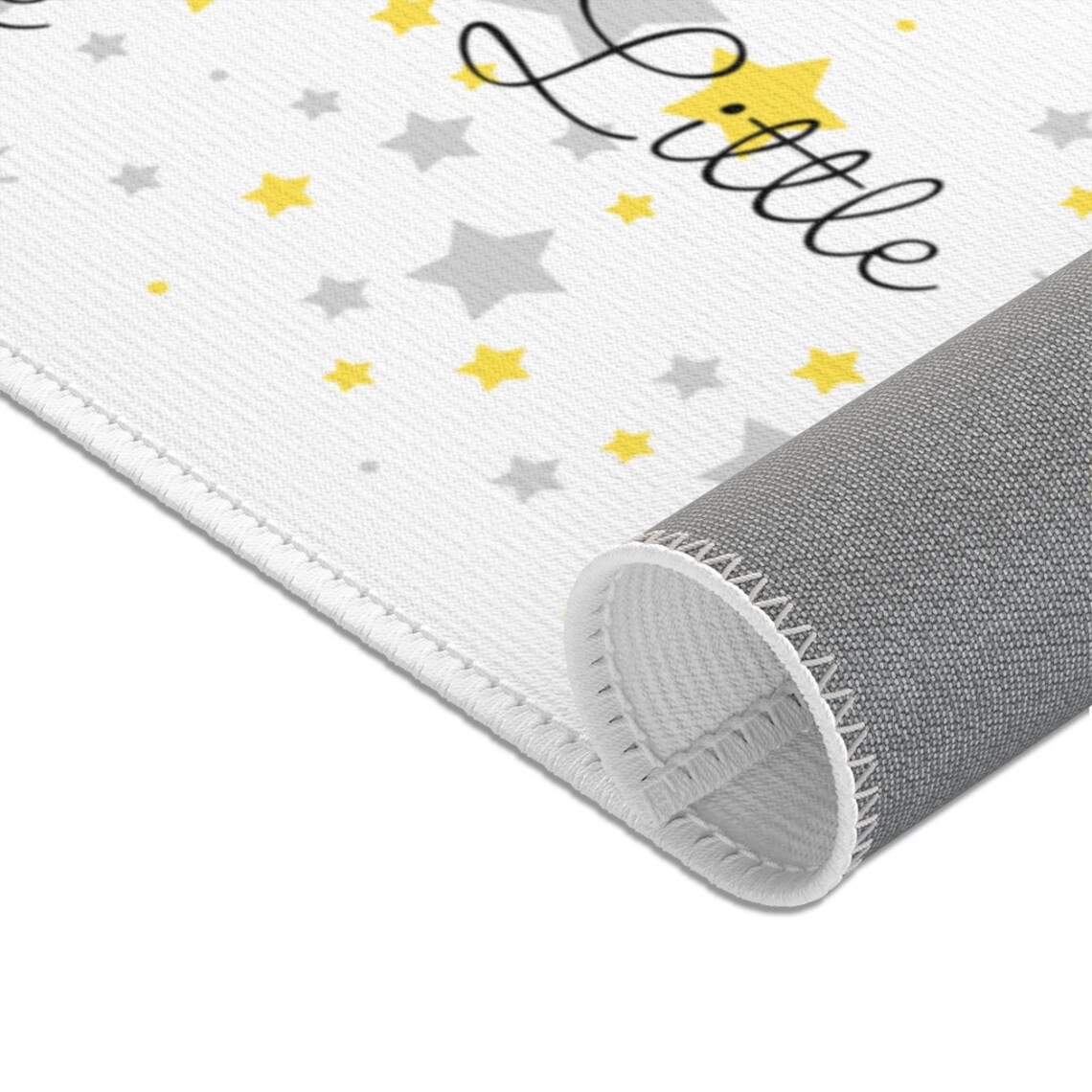 Star Nursery Rug Yellow Neutral Baby Celestial Room Decor Etsy