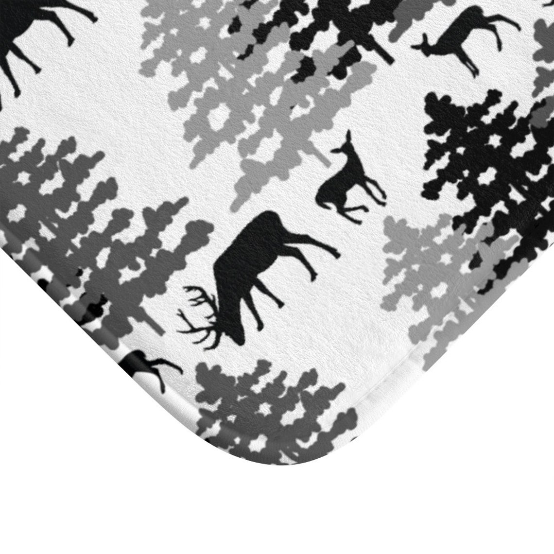 WOODLAND DEER BATH Mat Rustic Bathroom Decor Etsy