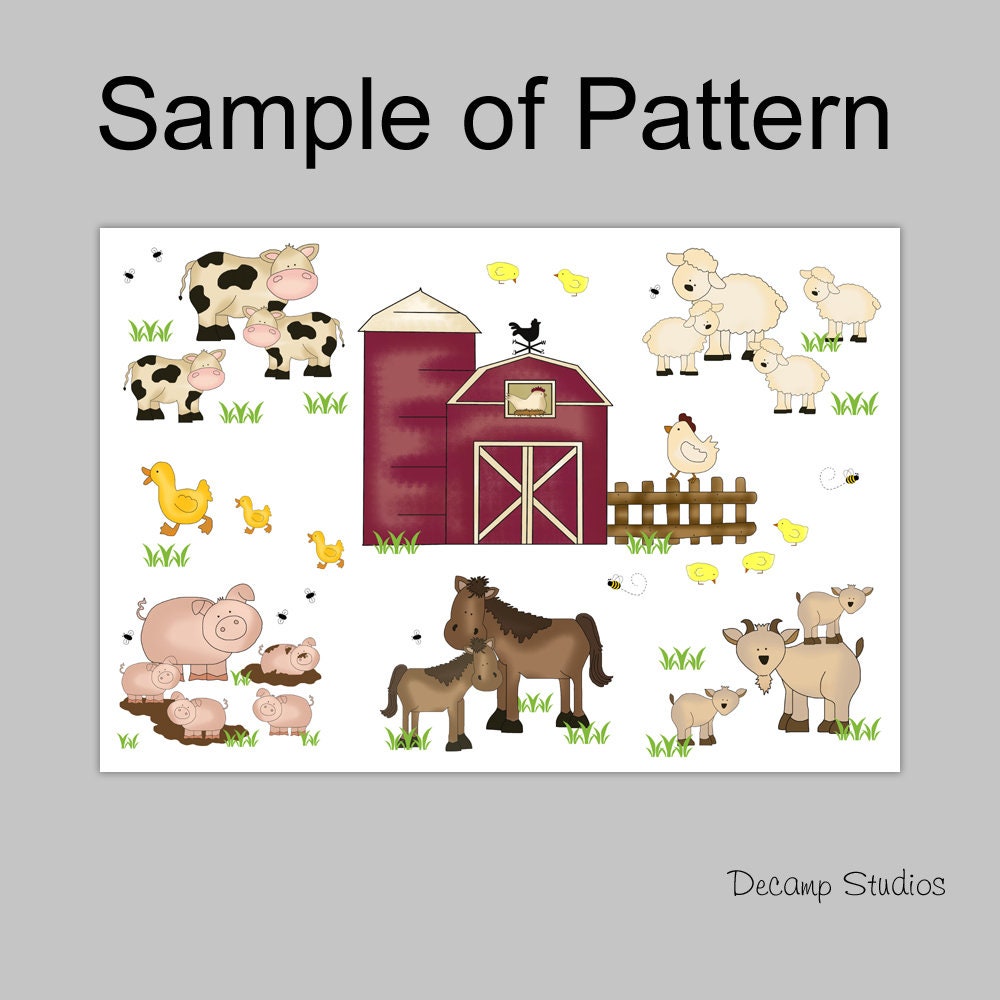 Farm Animal Nursery Curtains Kids Room Decor Sheer and Etsy