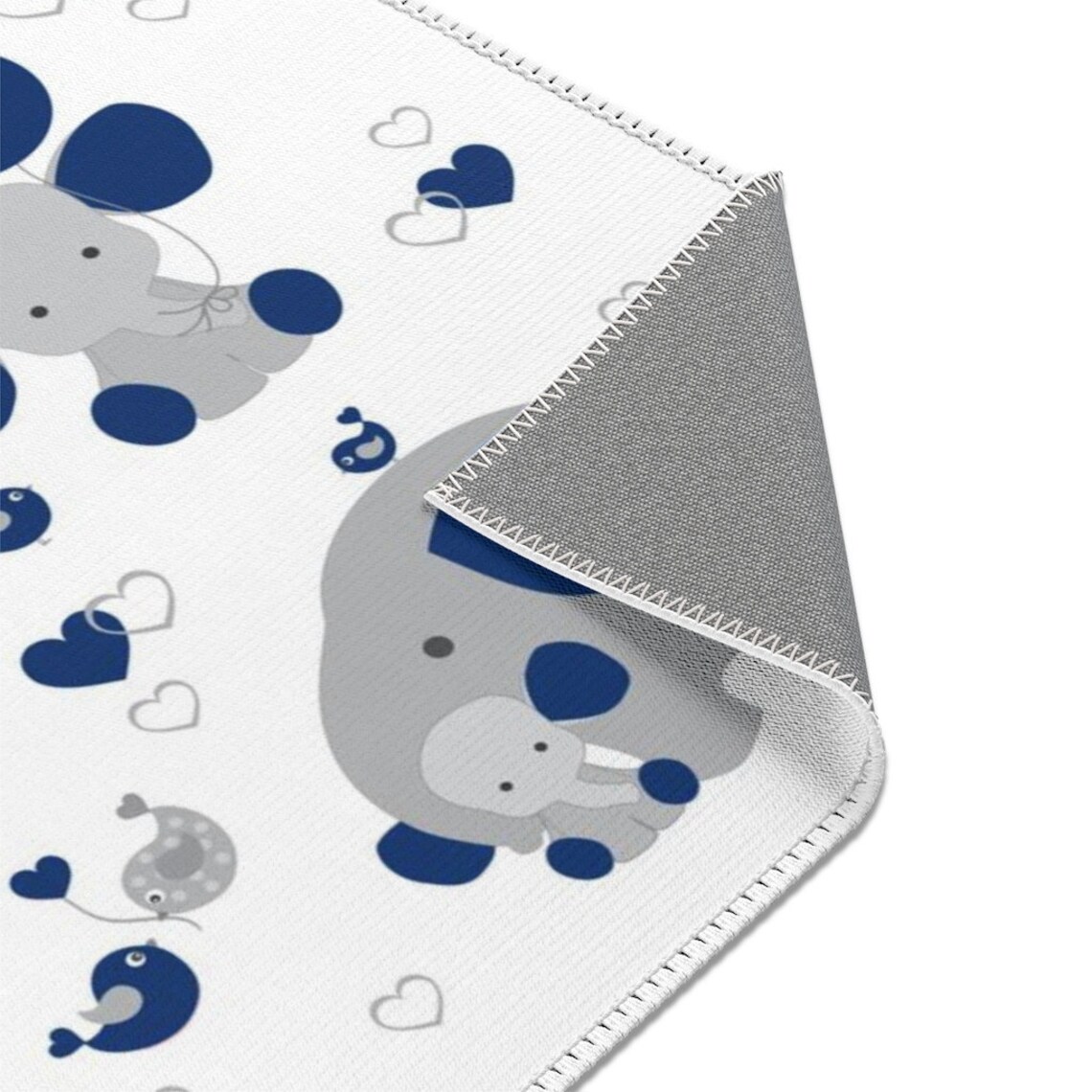 ELEPHANT NURSERY RUG Baby Boy Navy Blue Safari Animals Room Etsy