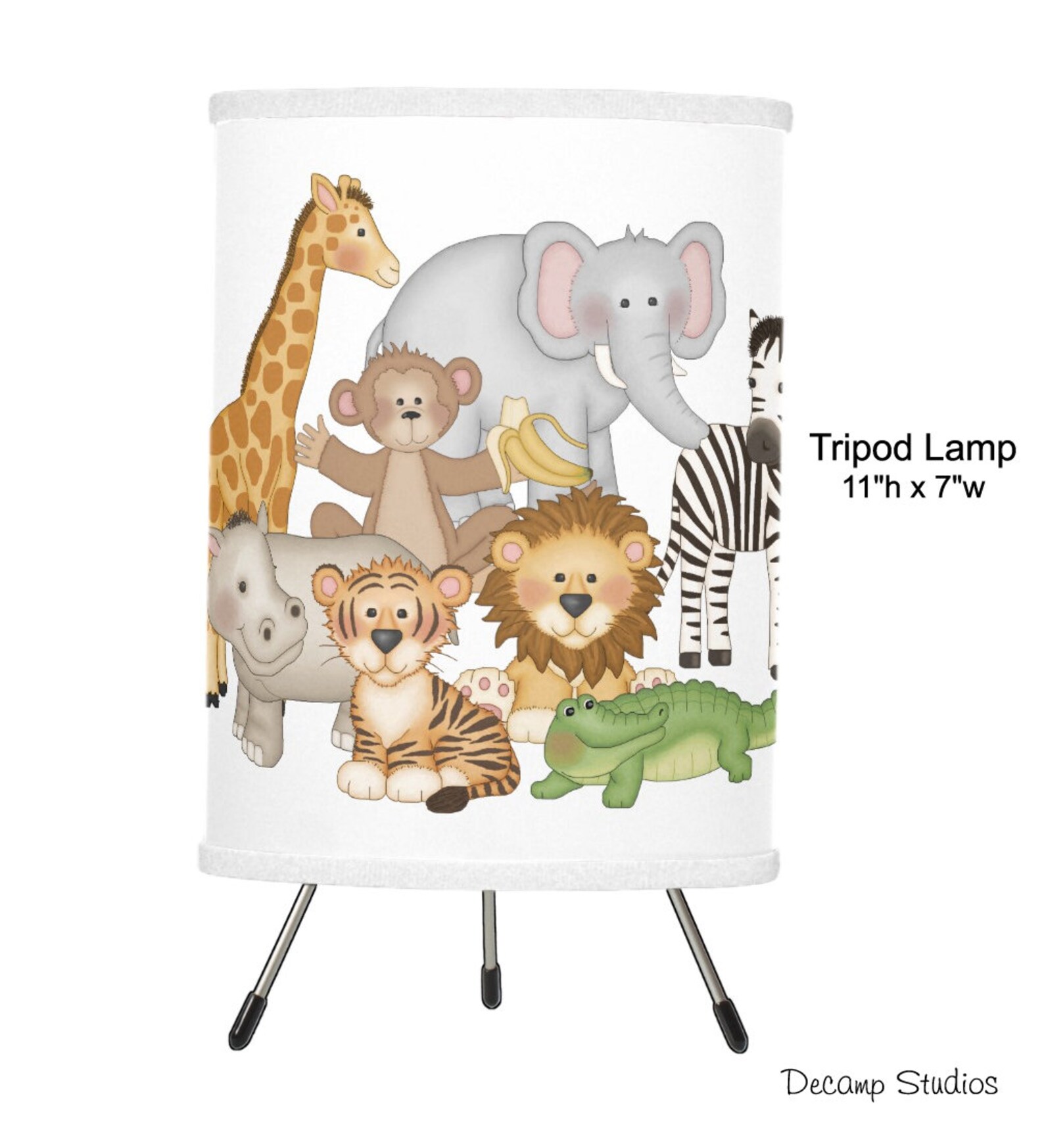 BABY NURSERY LAMP Safari Jungle Animals Boy Table Night Light Etsy