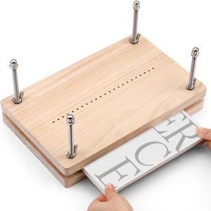 DIY Book Press Bookbinding Kit & Book Binding Supplies 11.8 x 7.6in Book Making Craft Tool Choose Style