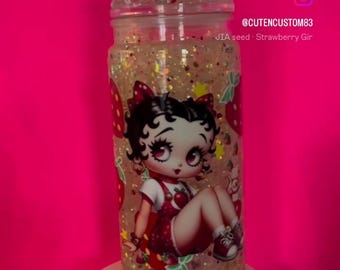 20 oz betty boop snowglobe tumbler