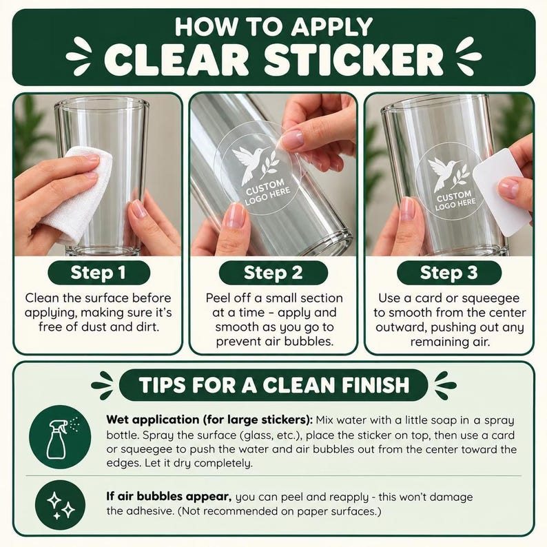 Custom Logo Clear Stickers, Waterproof Labels for Candle Jars, Business ...