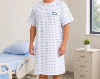 Camice da ospedale personalizzato per pazienti – Camice medico personalizzato con nome o logo 1, 2 e 6