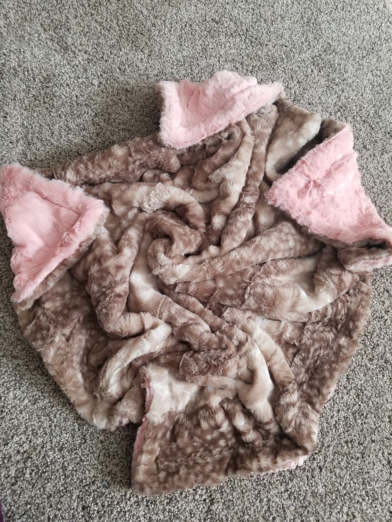 Fawn Coral Baby Blanket Girl Minky Blanket Baby Shower Etsy