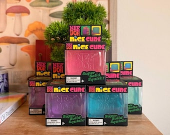 Nice Cube NeeDoh - Squishy sensoriel agité, anti-stress, couleurs assorties