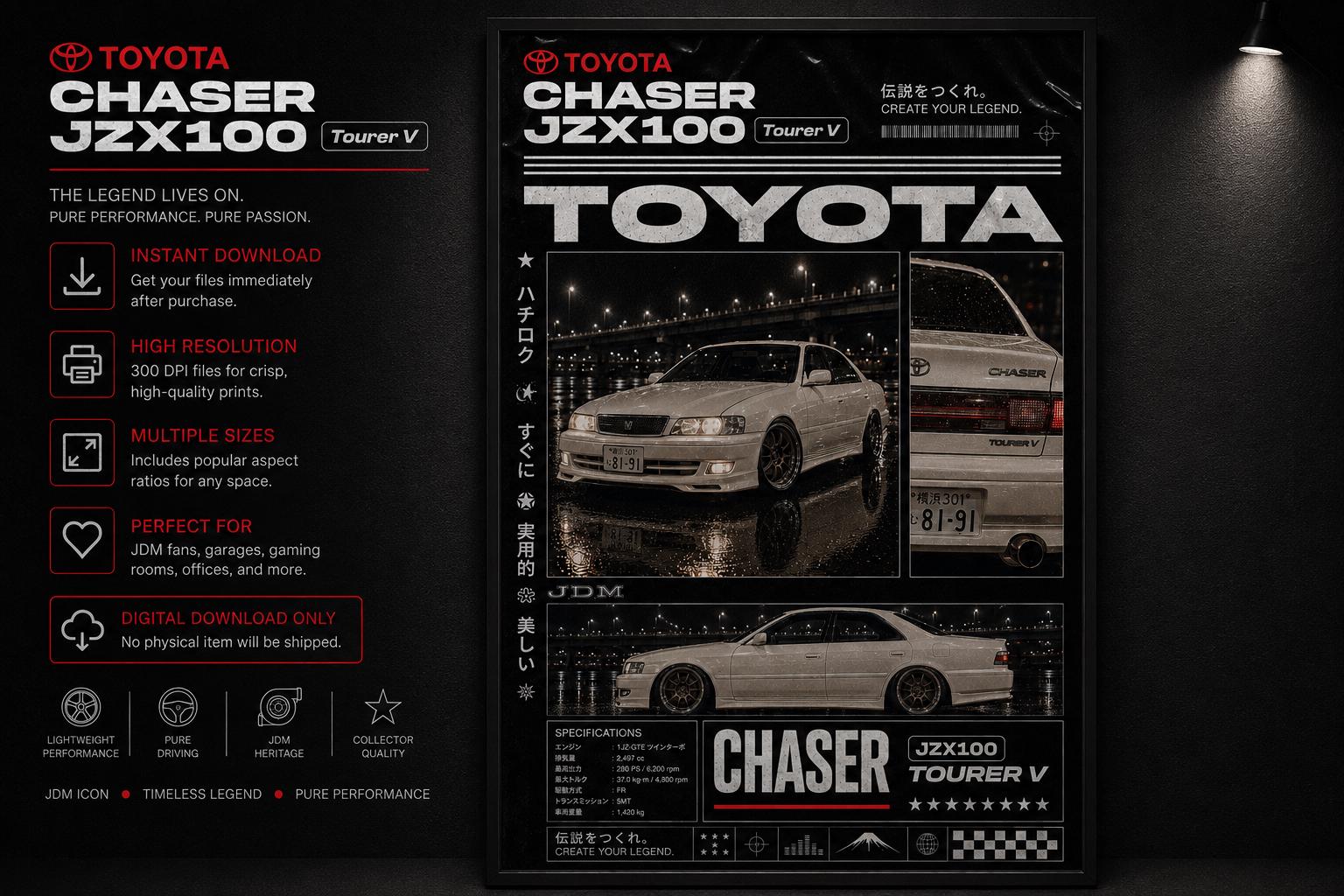 Chaser Jzx100 Art - Etsy