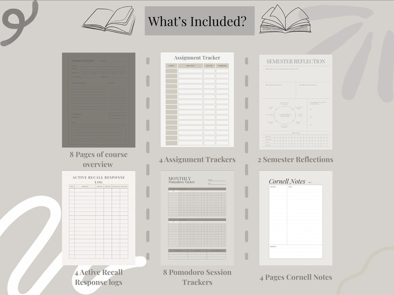 Student Planner, Exam Prep Planner, Study Tracker, Academic Planner ...