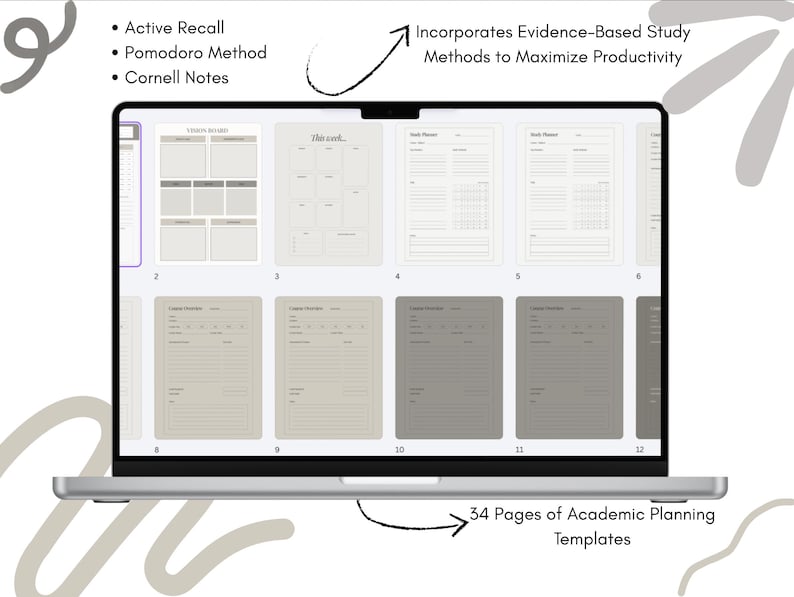 Student Planner, Exam Prep Planner, Study Tracker, Academic Planner ...