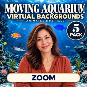 Fondos virtuales animados de acuario: 5 vídeos MP4 submarinos en movimiento para Zoom