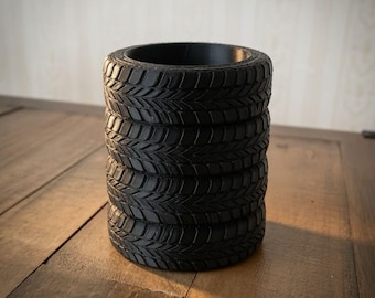 Tire Tread Pencil Holder - Realistic 3D Printed Desk Organizer