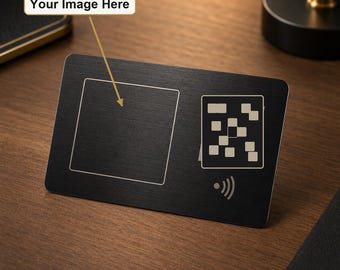 Custom Metal NFC QR Business Card, Personalized Smart Card for Creators Realtors Salons