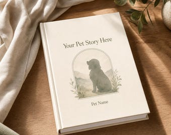 Custom Pet Memory Photo Book, Personalized Dog Cat Memorial Storybook, Pet Loss Keepsake Gift From Your Photos