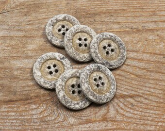 Recycled cotton buttons, brown, wood look natural buttons, washable, iron-safe, perfect for knitting, sewing, Eco-conscious, biodegradable