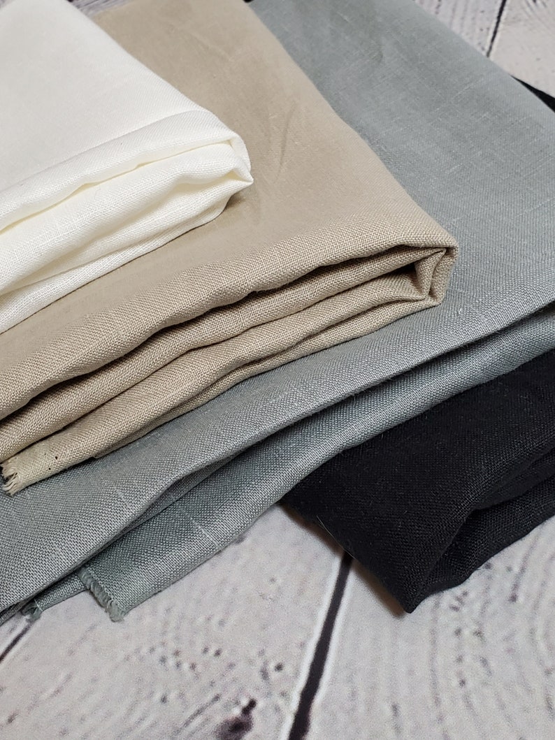 great for dresses jumpsuits Grey linen fabric medium weight 54 wide 100/% linen skirts gray linen pants
