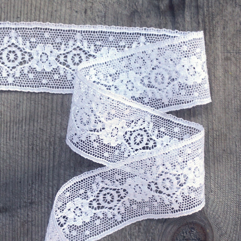 White English Lace Lace Insertion 1 3/8 Wide Heirloom Etsy