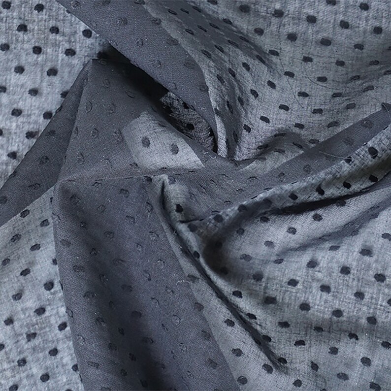 Black Swiss dot by 1/2 yard made in Switzerland dotted Etsy