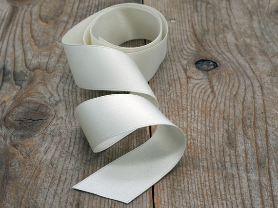 Silk Satin Ribbon - White
