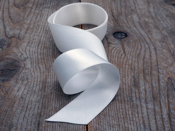 White Silk Satin Ribbon