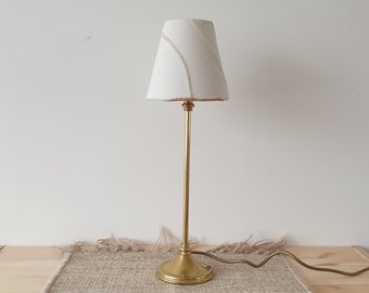 Mini Bone Sidewinder Candle Clip Lamp Shade 6", Cream, neutral, minimal, homeware, lighting, light shade, mid century, beige