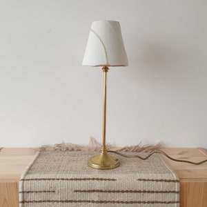 Mini Bone Sidewinder Candle Clip Lamp Shade 6&quot;, Cream, neutral, minimal, homeware, lighting, light shade, mid century, beige
