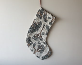 Joshua Tree Print Quilted Christmas Stocking