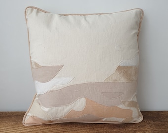 Mirage #2 Cushion : Throw Pillow, Living, Neutral Decor, Scandi Design, Textile Landscape, Desert Modern, Camouflage
