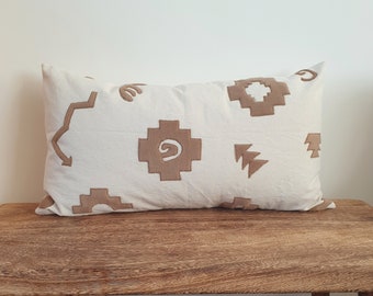 Untitled Cushion One, Oblong pillow in cream, cream cushion