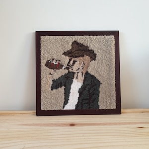 Roosterd Tufted Wool Cowboy Art, Framed image 1