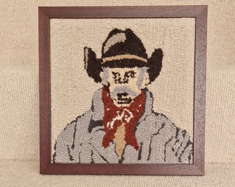 Big Bug - Tufted Wool Cowboy Art, Framed