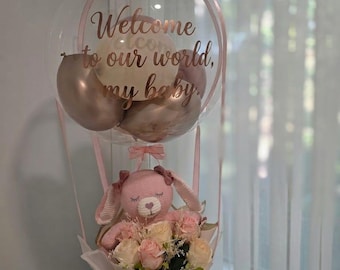 Personanalized Bobo Ballons Gift Baby Shower , Birthday