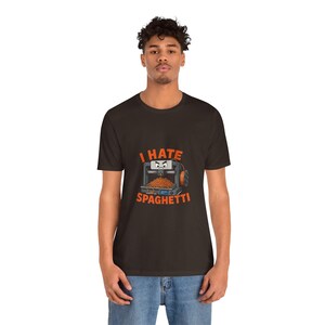 I Hate Spaghetti Funny 3D Printing Shirt | 3D Printer Meme Tee | Gift for 3D Printing Enthusiasts, Makers & Hobbyists