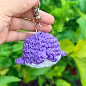 Handmade Crochet Purple Whale Charm | BTS ARMY K-pop Fan Accessory, Bag Keychain (Concert Freebie) image 11