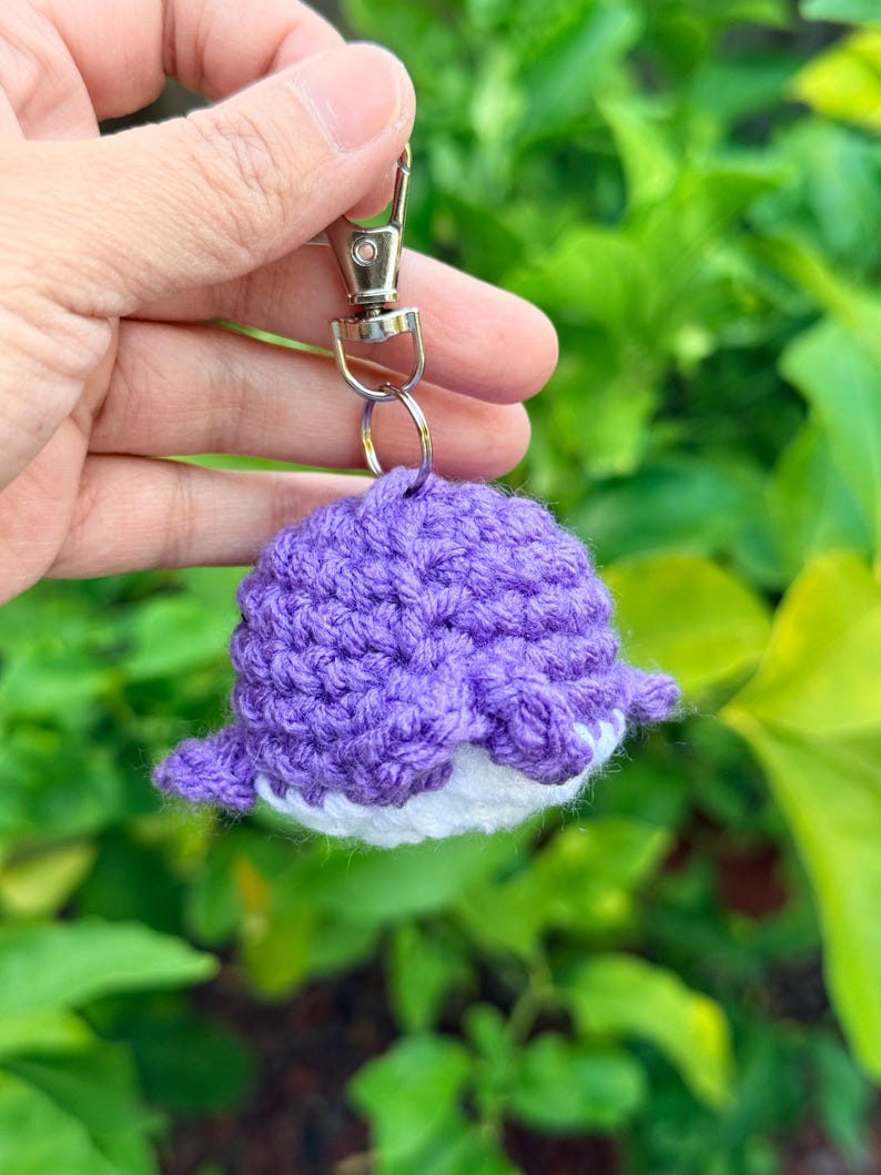 Handmade Crochet Purple Whale Charm | BTS ARMY K-pop Fan Accessory, Bag Keychain (Concert Freebie) image 11