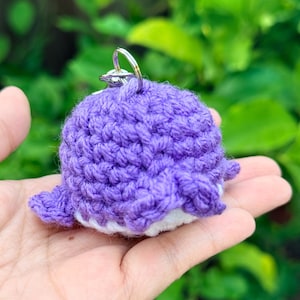 Handmade Crochet Purple Whale Charm | BTS ARMY K-pop Fan Accessory, Bag Keychain (Concert Freebie) image 13