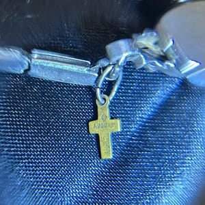 Vintage Alpha 17 Jewel Art Deco Filigree Watch with Cross Charm image 4