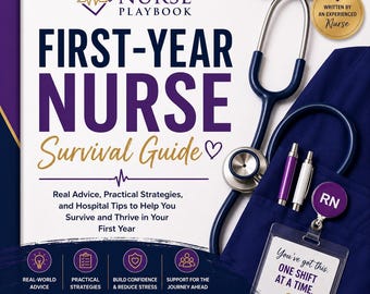 First Year Nurse Survival Guide | New Nurse Handbook | Nursing Student Resource | Nurse Orientation PDF Download
