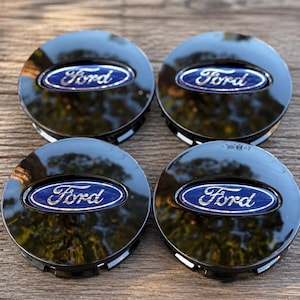 Set OF 4 FORD BLACK 65mm/2.58 inch Wheel Rim Center Hub Caps - Fits Most Model