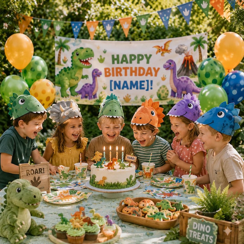 Dinosaur Birthday Invitation, Editable Canva Template, Dino Party ...
