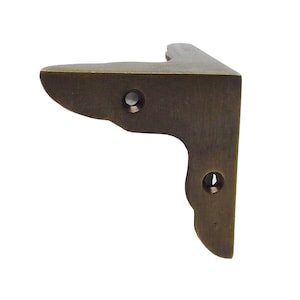 50 mm Solid Brass Corner Guard for Cabinetry -  Star /  Antique Brass