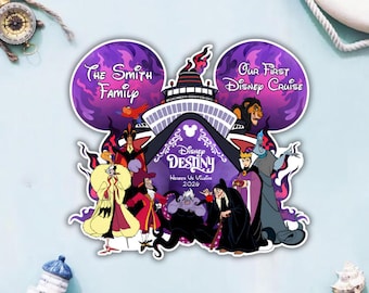 Personalised Heroes vs Villains Cruise Magnet, Customized Marvel Day at Sea 2026 Cruise Door Decor, Cruise Line All Characters Magnet