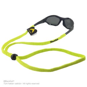 Neon Yellow Sunglass Strap, Adjustable Beady Eyewear Rope for Fishing and Boating