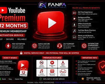 YouTubeアカウント12ヶ月間有効化（デジタル配信）
